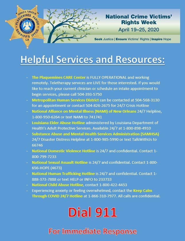 Victims Week Resources